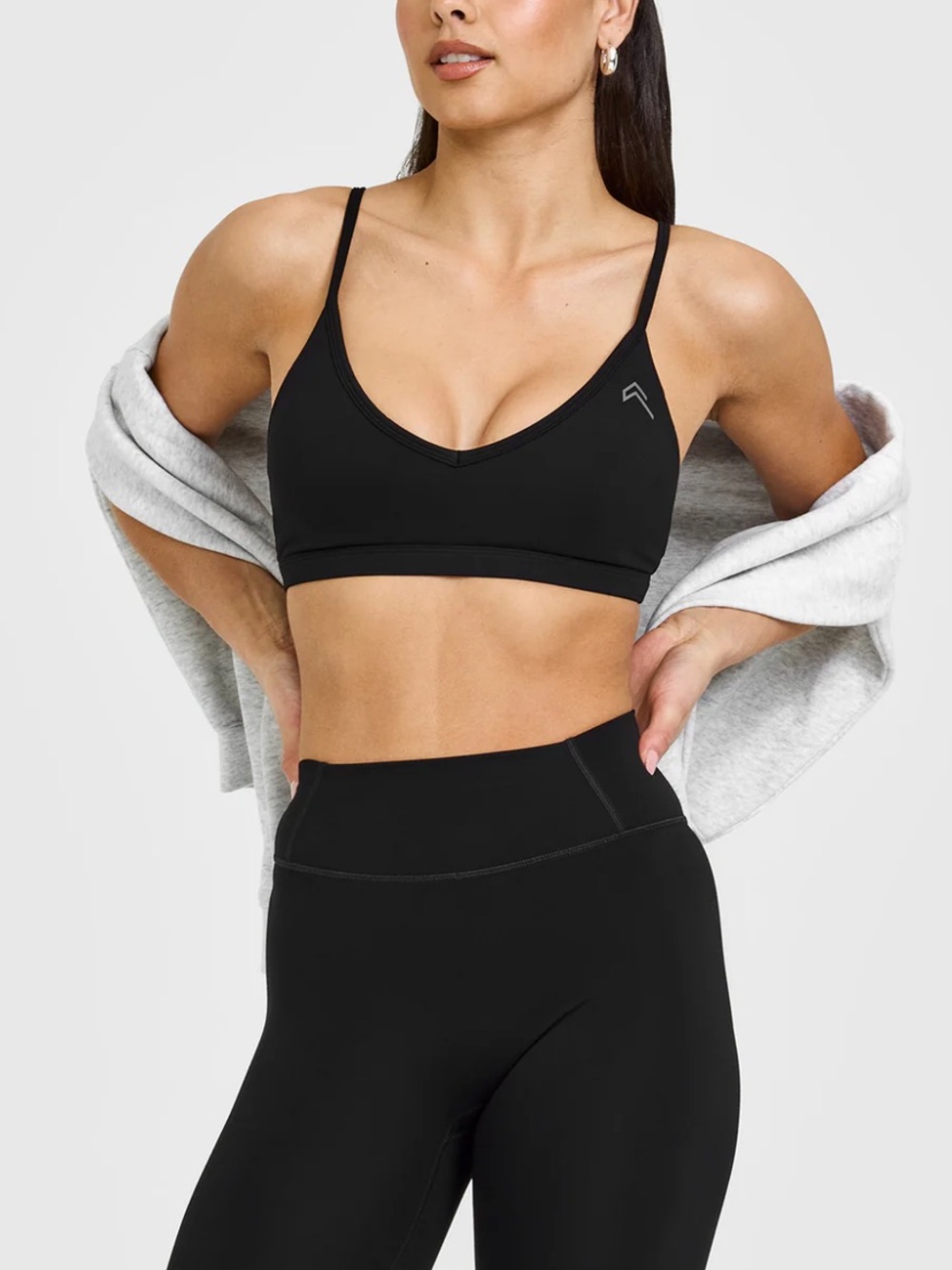 Oner Active Brown Timeless Strappy Sports Bra Medium